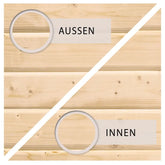 Abri toit plat 13,60m² bois massif 40mm Radeburg 3 – Karibu Ma boutique